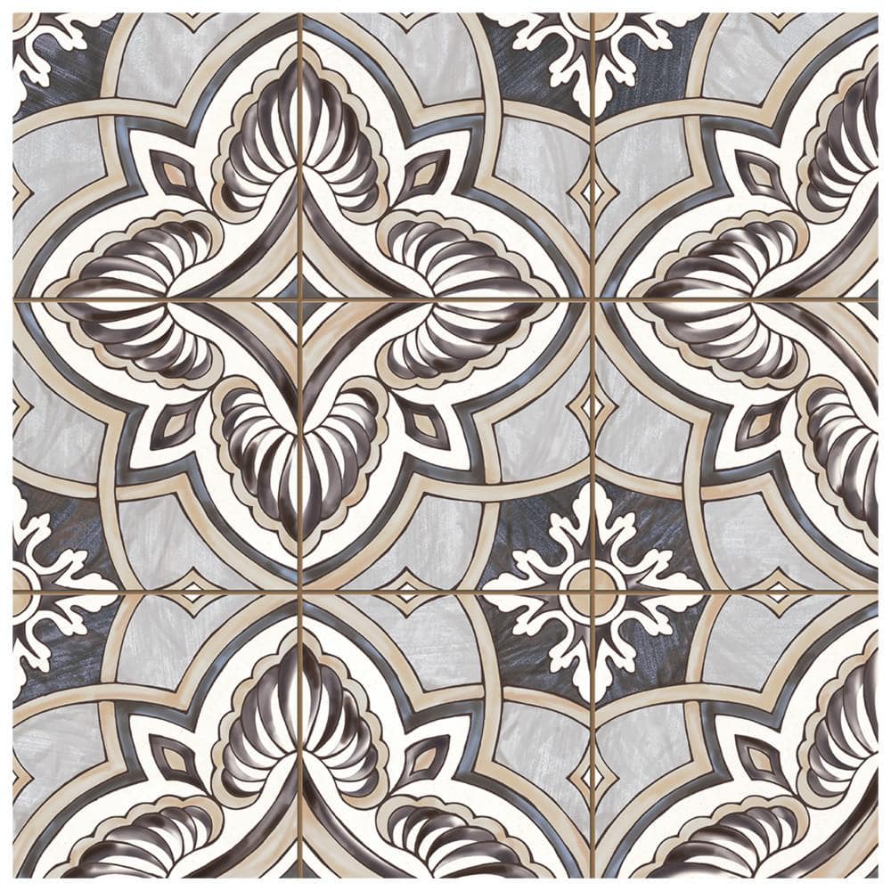 Merola Tile Harmonia Grove Grey 4 in. x 13 in. Ceramic Floor and Wall