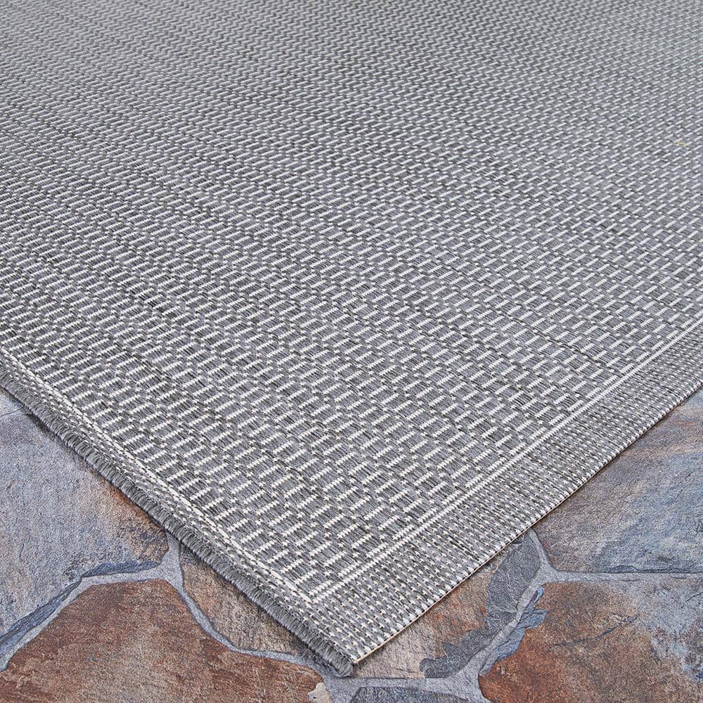 Couristan 5'3" x 7'6" Gray Rectangular Stain-Resistant Rug