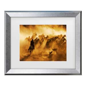 Feyzullah Tunc Cowboy Matted Framed Photography Wall Art 14.5 in. x 17.5 in.