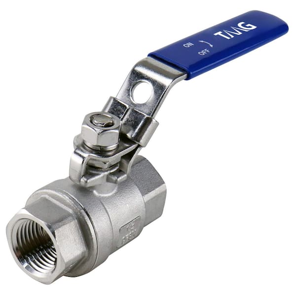 TMG 1/2 in. Stainless Steel FNPT x FNPT Full-Port Ball Valve