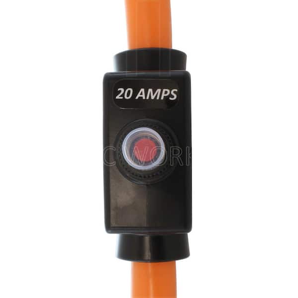 AC WORKS 30A RV Trailer TT-30P Plug to 20A L5-20 Connector with