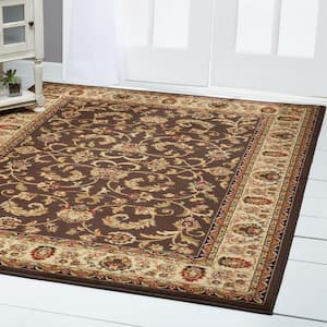 Royalty Brown/Ivory 8 ft. x 10 ft. Indoor Area Rug