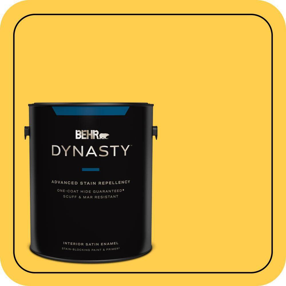 1 gal. #340B-6 Pineapple Soda Satin Enamel Interior Stain-Blocking Paint & Primer price history on PriceWatchPro