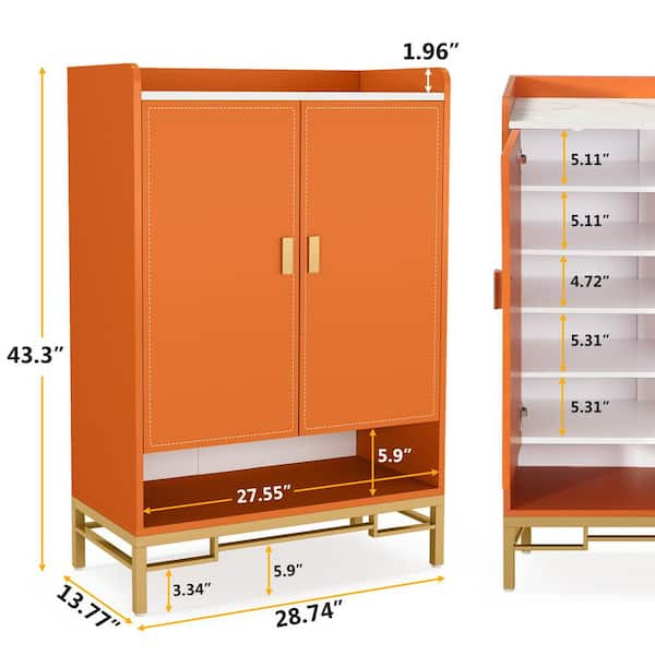 TribeSigns Tribesigns 24 Pair Shoe Storage Cabinet with Flip Door