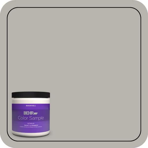BEHR PREMIUM PLUS 8 oz. #PPU24-11 Greige Eggshell Enamel Interior Paint & Primer Color Sample