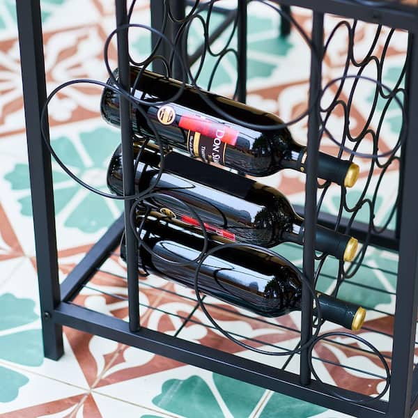 Wine rack deals table and chairs