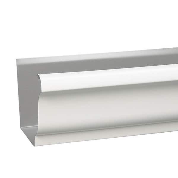 6 in. x 16 ft. White Aluminum K-Style Gutter