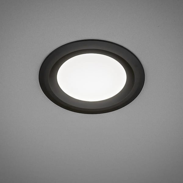 6 in. Canless Integrated LED Recessed Light Black Trim Kit 900 Lumens Adjustable CCT Kitchen Bathroom Remodel (12-Pack)