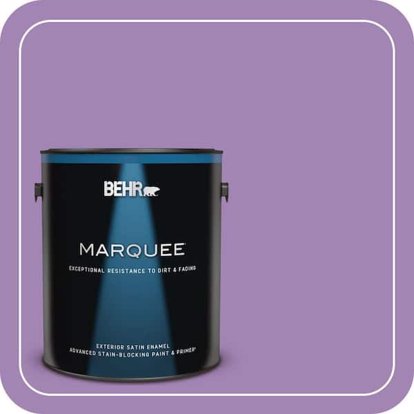 BEHR MARQUEE 1 gal. #660B-6 Daylight Lilac Satin Enamel Exterior Paint & Primer