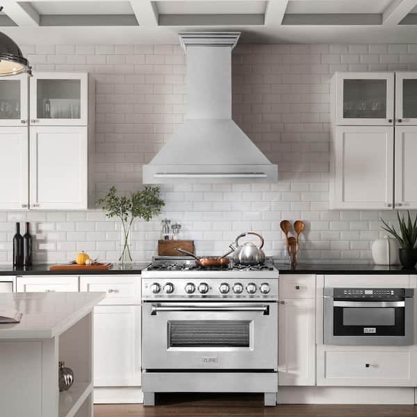 ZLINE 36-Inch Alpine Series Ducted Wall Mount Range Hood in Stainless