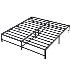King size Bed Frame, 76 in. W， Metal Platform Bed Frames No Box Spring Needed, Heavy Duty Steel Slat Support, Black