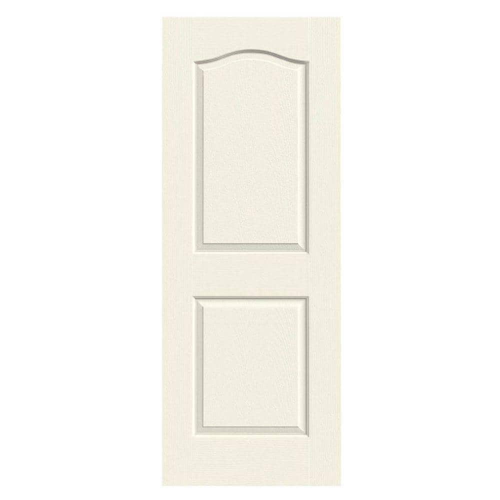 32 in. x 80 in. Camden Vanilla Painted Textured Solid Core Molded Composite MDF Interior Door Slab
