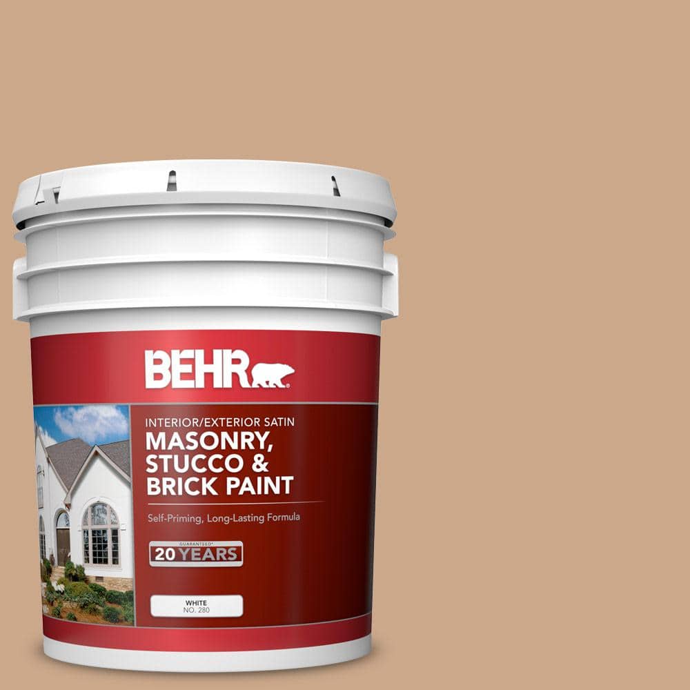 5 gal. #MS-30 Husk Satin Interior/Exterior Masonry, Stucco and Brick Paint