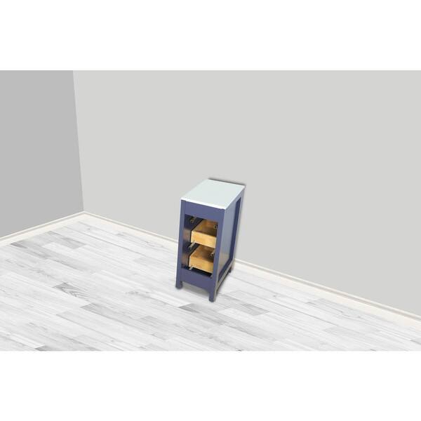 Vanity Art 12 in. W x 18 in. D x 33.5 in. H Bath Vanity Cabinet without Top in Blue