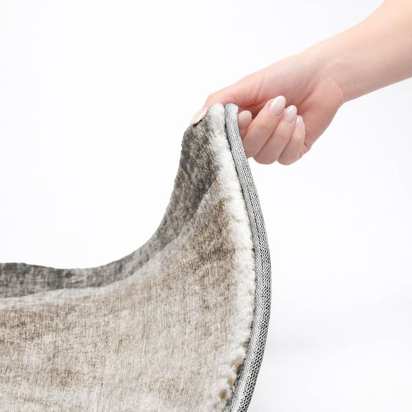 Dream Shag Premium Machine Washable Abstract ADS667 Charcoal 3 ft. x 5 ft. Area Rug