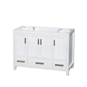 Sheffield 47 in. W x 21.5 in. D x 34.25 in. H Single Bath Vanity Cabinet without Top in White