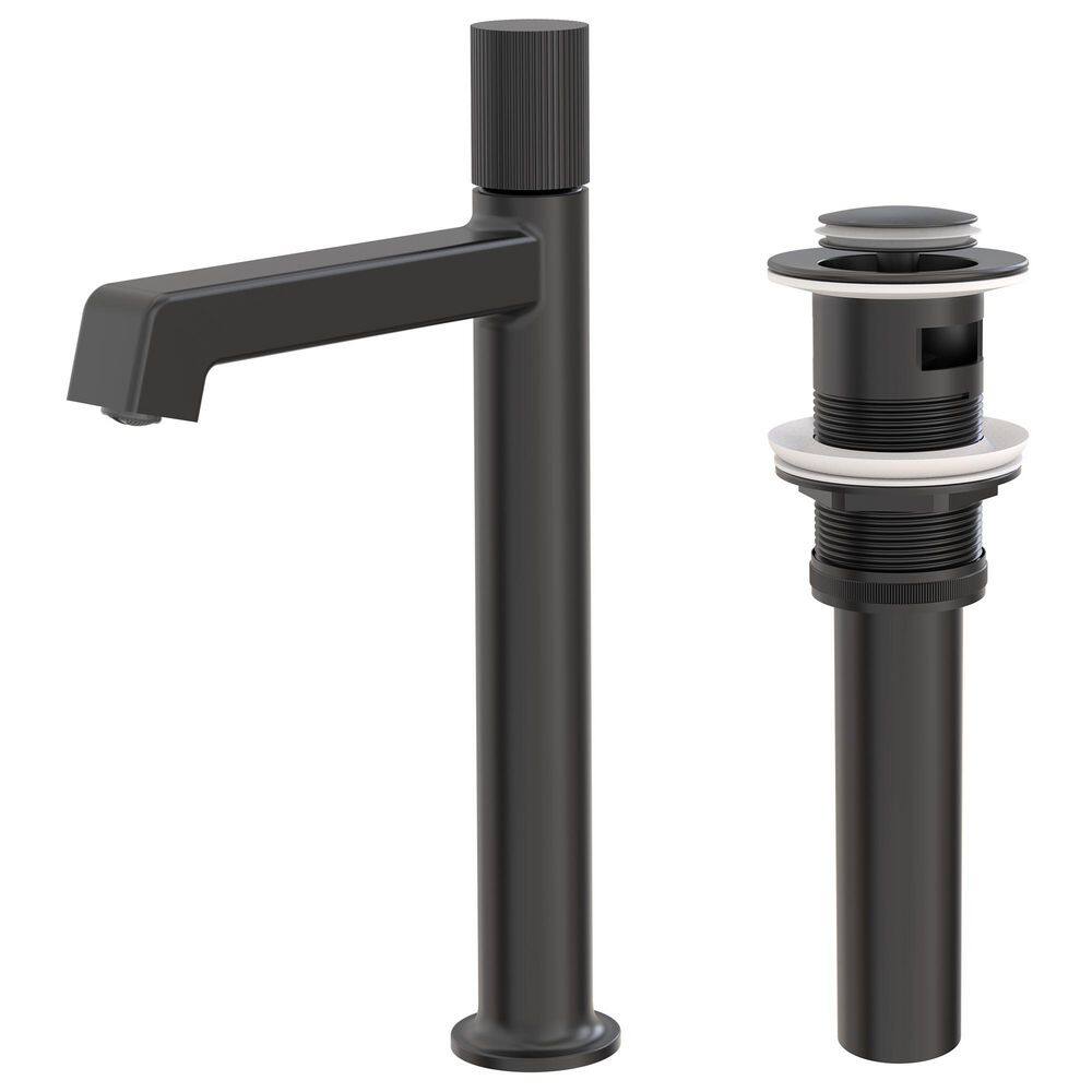 13 in. H 1-Handle Solid Brass Bathroom Vessel Sink Faucet with Drain, Anti-Slip Handle and Spot-Resistant in Matte Black price history on PriceWatchPro