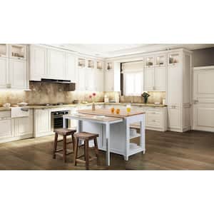 Medley White Kitchen Island with Slide Out Table