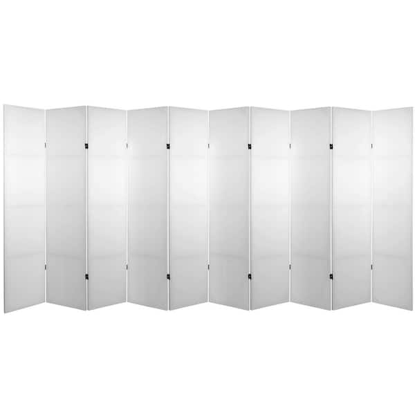 RED LANTERN 6 ft. White Do It Yourself Canvas 10-Panel Room Divider