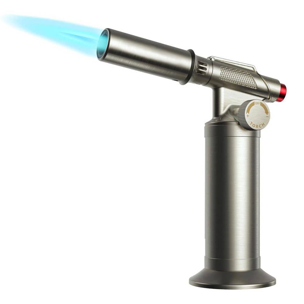 Metal Butane Torch Lighter Refillable Cooking Blow Torch Adjustable Flame f
