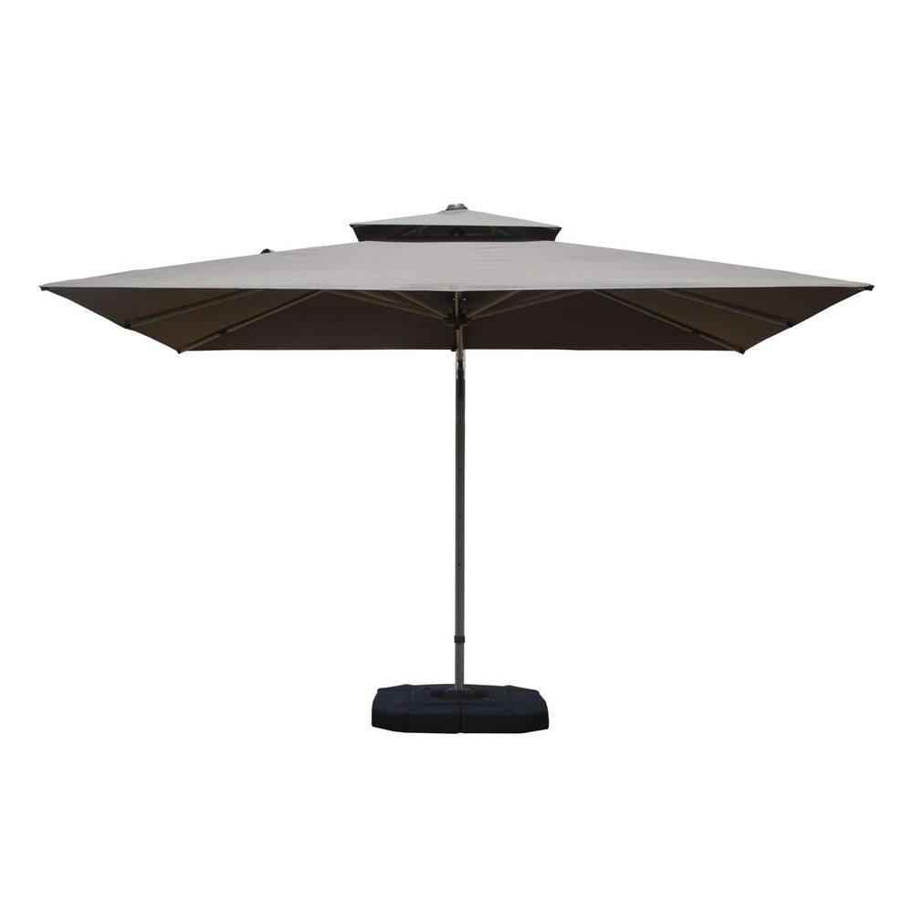 9 ft. x 11 ft. Rectangle Cantilever Patio Umbrella with Center Pole in Gray price history on PriceWatchPro