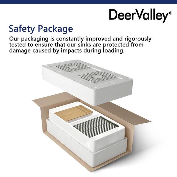 DeerValley DV-1K0068 33 L X 20 W Double Basin Workstation