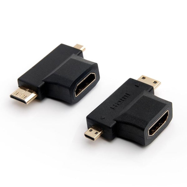 GearIt HDMI Female to Micro HDMI Mini HDMI Male Connector Converter (10-Pack)