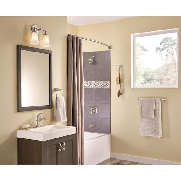 Hensley Single Handle Single Hole Bathroom Faucet in Spot Resist Brushed Nickel (2-Pack)