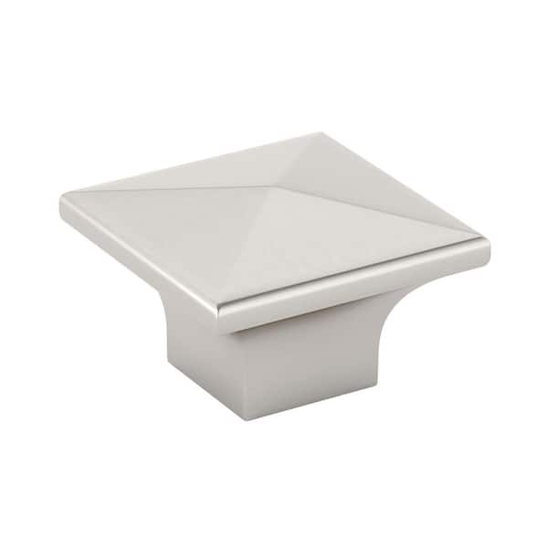 Richelieu Hardware McKenzie Collection 1-1/4 in. (32 mm) Modern Brushed Nickel Square Cabinet Knob