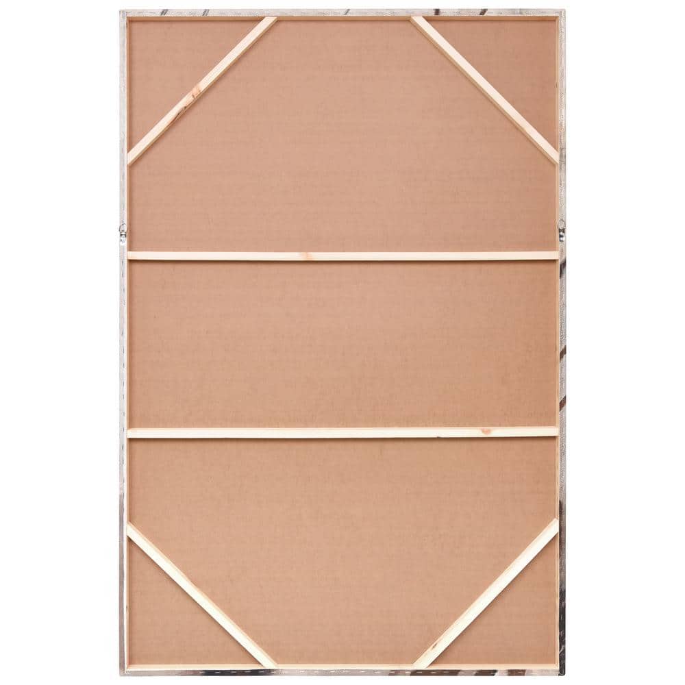 Blossoming Tranquility Gold Shagreen Floral Canvas Wall Art