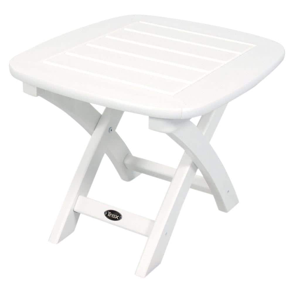 Trex Outdoor Furniture Yacht Club 21 in. x 18 in. Classic White Patio