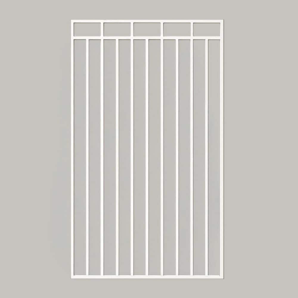 Glossy White Flat-Top Benitoite Steel Gate (45 in. W x 68 in. H), Self-Close Hardware, Double-Sided Handle, 2x2 Hinges price history on PriceWatchPro