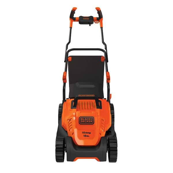 BLACK+DECKER 15 in. 10 AMP Corded Electric Walk Behind Push Lawn Mower  BEMW472BH - The Home Depot