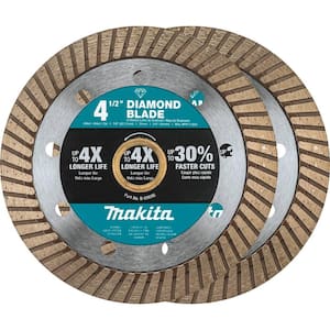 4.5 in. Turbo Rim Diamond Blade for General Purpose (2-Pack)