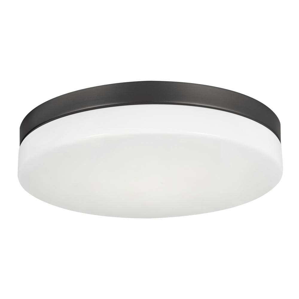 Oscar 11 in. 1-Light Black LED Flush Mount price history on PriceWatchPro