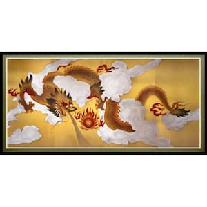 18 in. x 35 in. "Dragons in the Sky" Canvas Wall Art