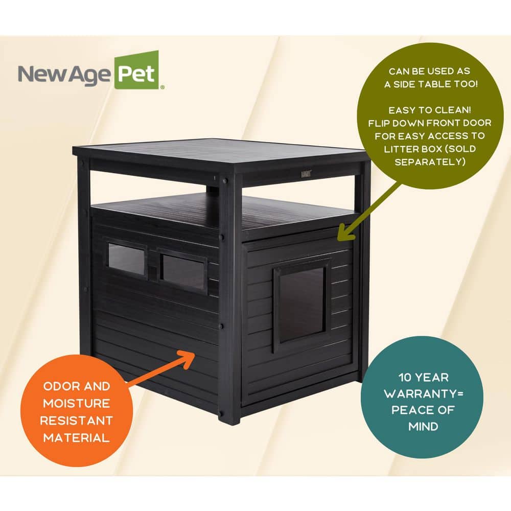 Espresso ECOFLEX Jumbo Litter Box Enclosure End Table