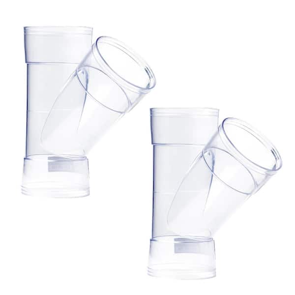 4 in. ID Y Fitting for 4 in. OD Dust Collection Pipes, Adapters and Fittings (2-Pack)
