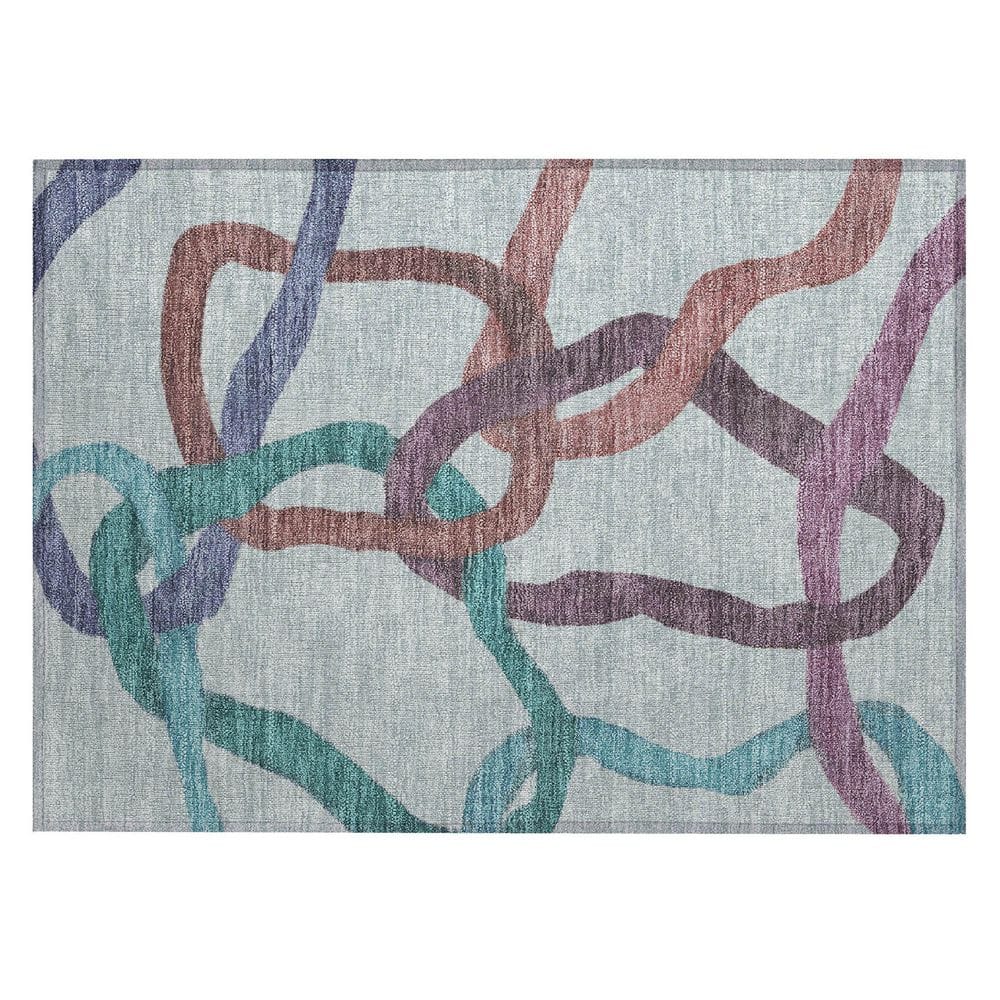 Chantille Machine Washable Indoor/Outdoor Abstract ACN2394 Teal 2 ft. x 3 ft. Accent Rug price history on PriceWatchPro