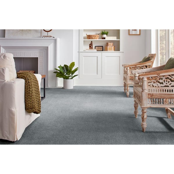 Appreciate II  - Atlantic - Blue 58 oz. Triexta Texture Installed Carpet