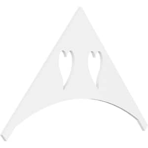 Pitch Winston 1 in. x 60 in. x 37.5 in. (14/12) Architectural Grade PVC Gable Pediment Moulding