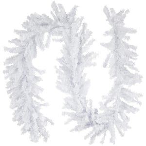 9 ft. x 14 in. White Unlit Canadian Pine Artificial Christmas Garland