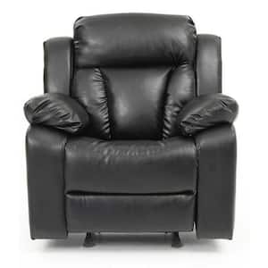 Daria Black Faux Leather Upholstery Reclining Chair