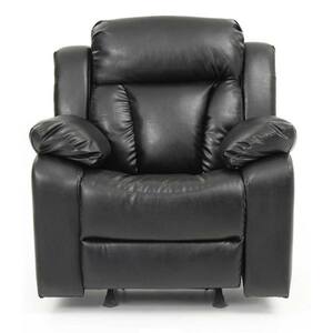 argos black leather recliner chair