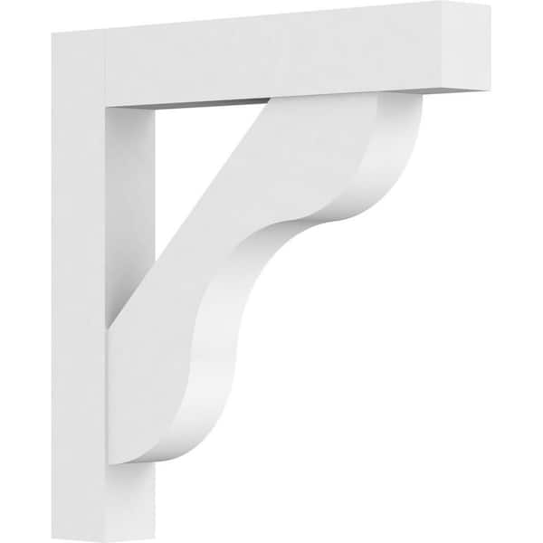 Ekena Millwork Standard Carmel 5 in. W x 36 in. H x 36 in. D Signature Urethane Polyurethane Bracket With Block Ends