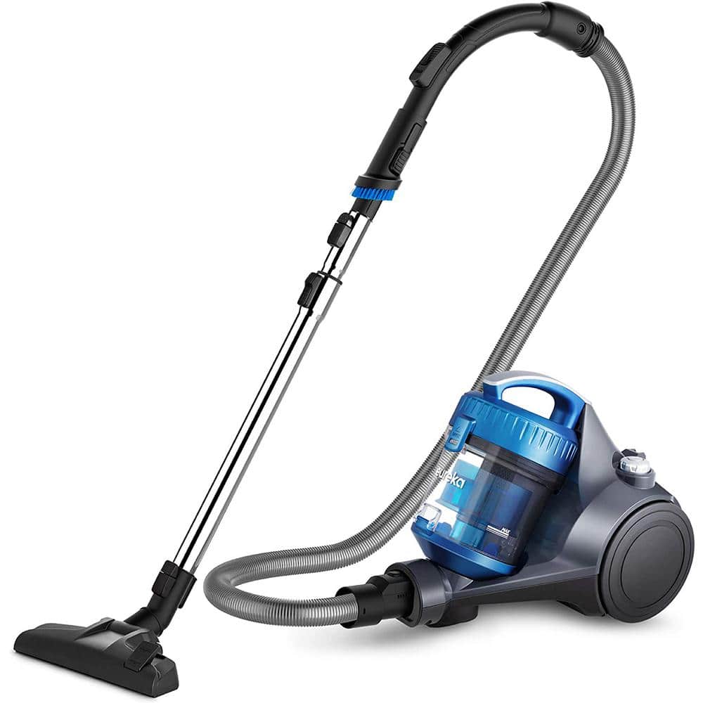 Blue Lightweight Bagless Canister Vacuum Cleaner with Powerful Suction