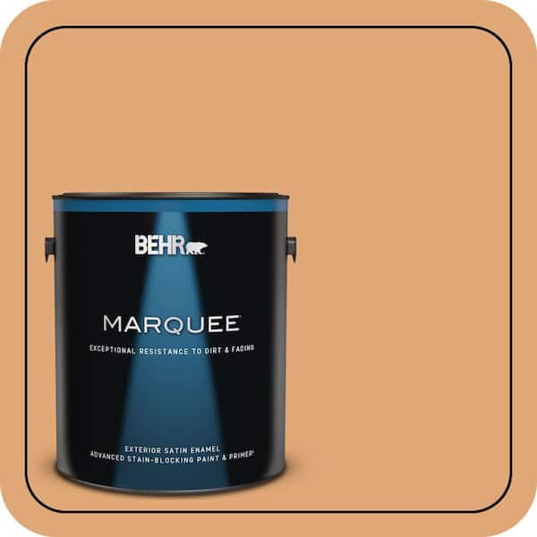 BEHR MARQUEE 1 gal. #280D-4 Caramel Sundae Satin Enamel Exterior Paint & Primer