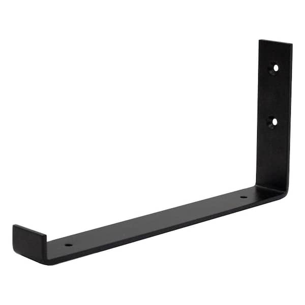 12 in. Black J Steel Shelf Bracket