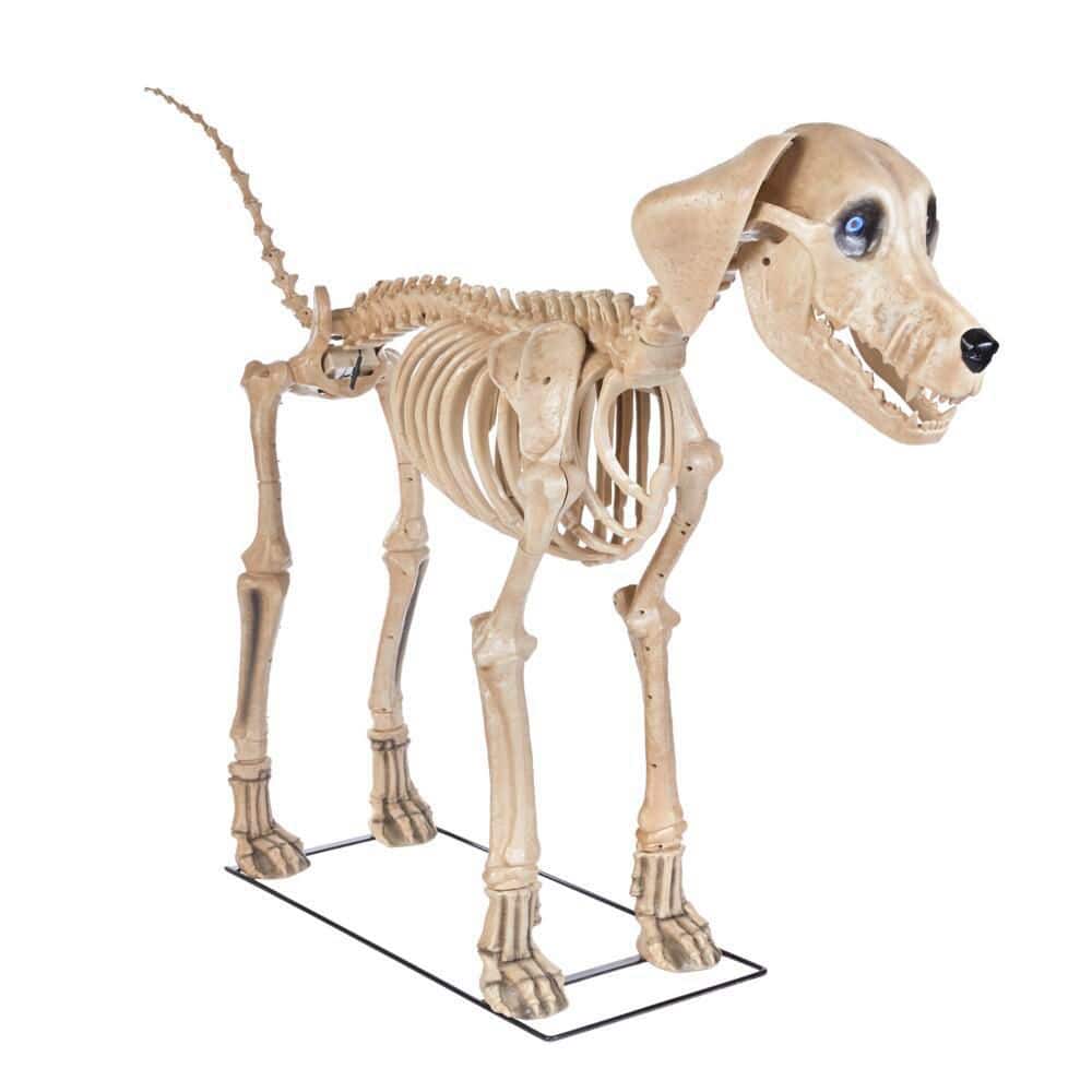Home Accents Holiday 7 ft. Long Grave & Bones Skelly's Dog with LifeEyes LCD Eyes 24SV24171