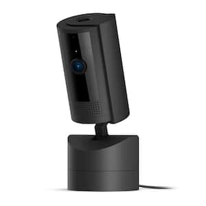 Pan-Tilt Indoor Cam Plug-in Security Camera with 360° Horizontal Pan Coverage, Live View and Two-Way Talk, Black